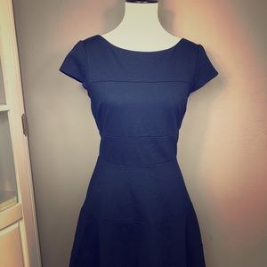 SZ 14 Banana Republic Cap Sleeve Dress Navy